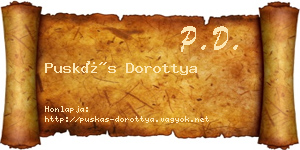 Puskás Dorottya névjegykártya