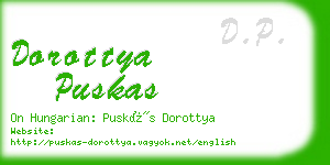 dorottya puskas business card